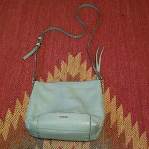 Teal Fossil crossbody